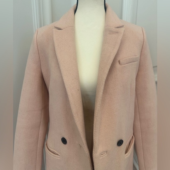 Banana Republic Blush Pink Double Breasted Wool Blend Coat (Size XS) - Picture 5 of 10